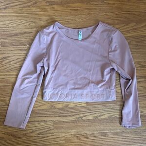 Victoria Sport long-sleeve crop top